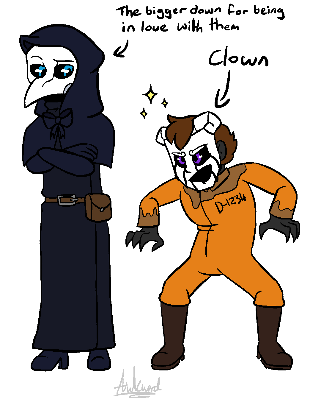 SCP - 049 and 035 - clowns by IndoorsCat on DeviantArt