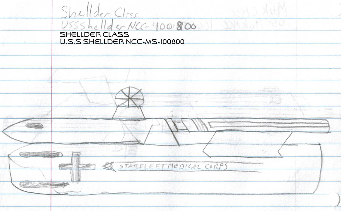 Shellder Class Paper Drawing Version 1 by KaiserShipyards on DeviantArt