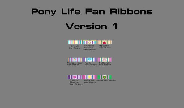 Pony Life fan ribbons V1