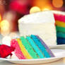 Rainbow cake ...