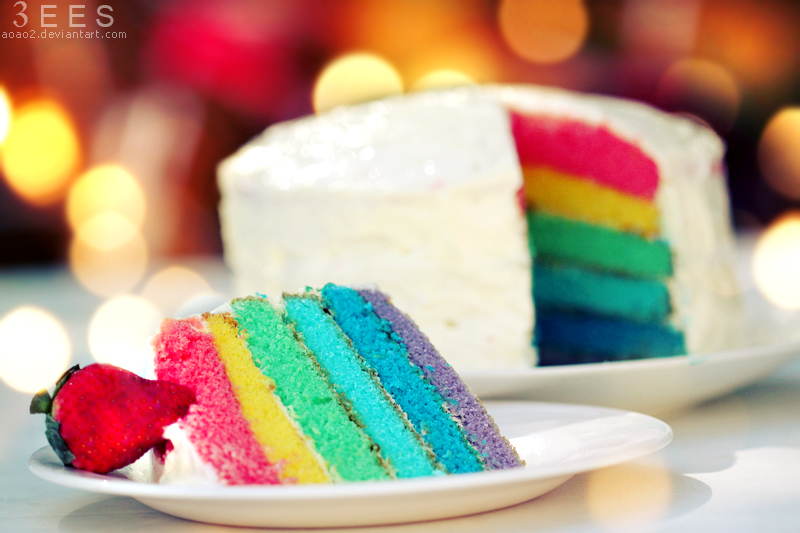 Rainbow cake ... by aoao2 Rainbow cake ... by aoao2