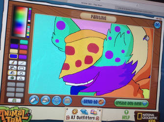 A ~fabulous~ portrait of my Animal jam Wolf