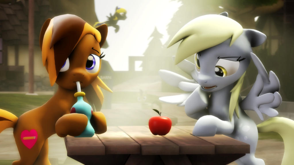 [SFM] Foala and Derpy at lunch
