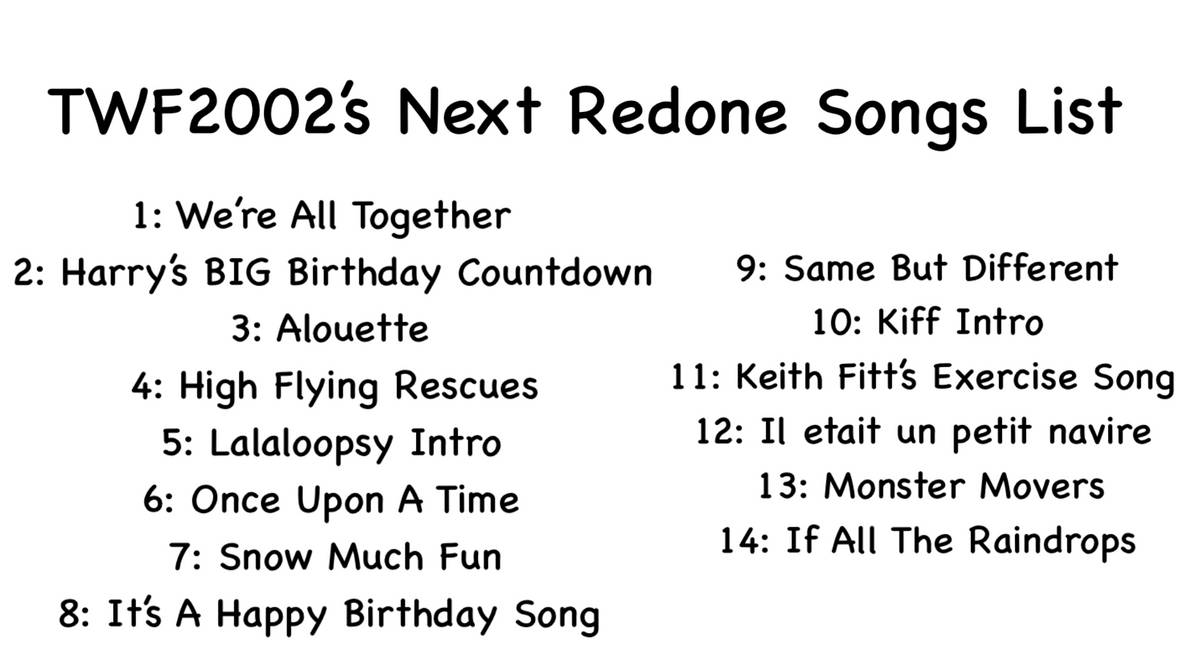 A List For My Next Redone Songs By Thewolfoofan200219 On DeviantArt a-list-for-my-next-redone-songs-by-thewolfoofan200219-on-deviantart