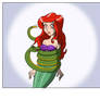 Ariel hypnotized by a snake