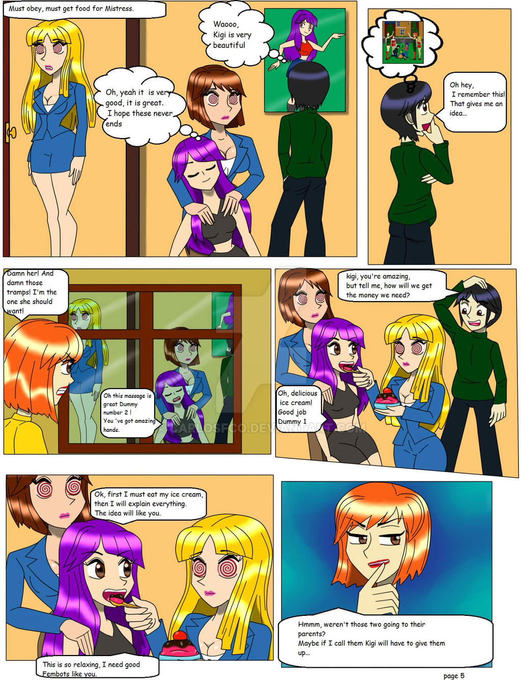 Lizzy And Hanna Hypnotized Page 5 By Carlosfco On Deviantart