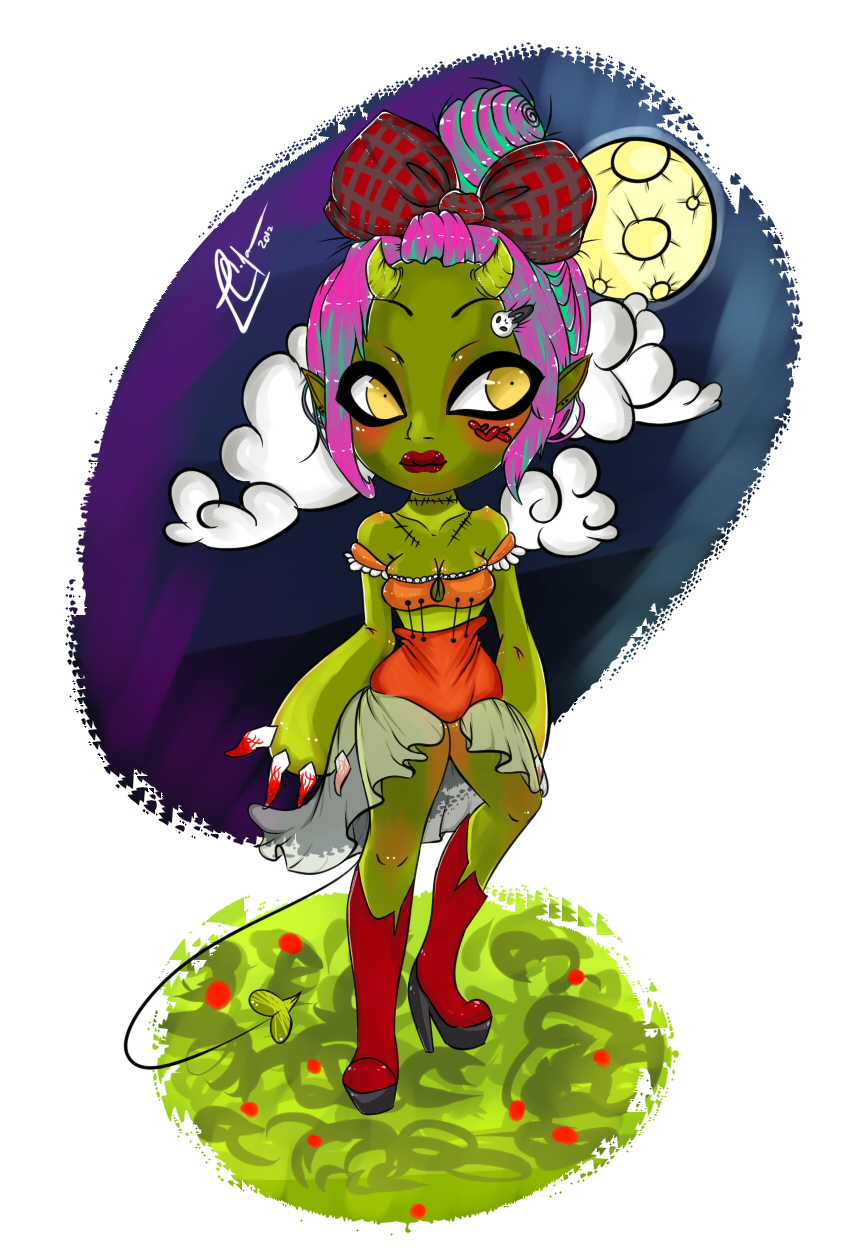 Leinette, The Demon Frog. My OC.