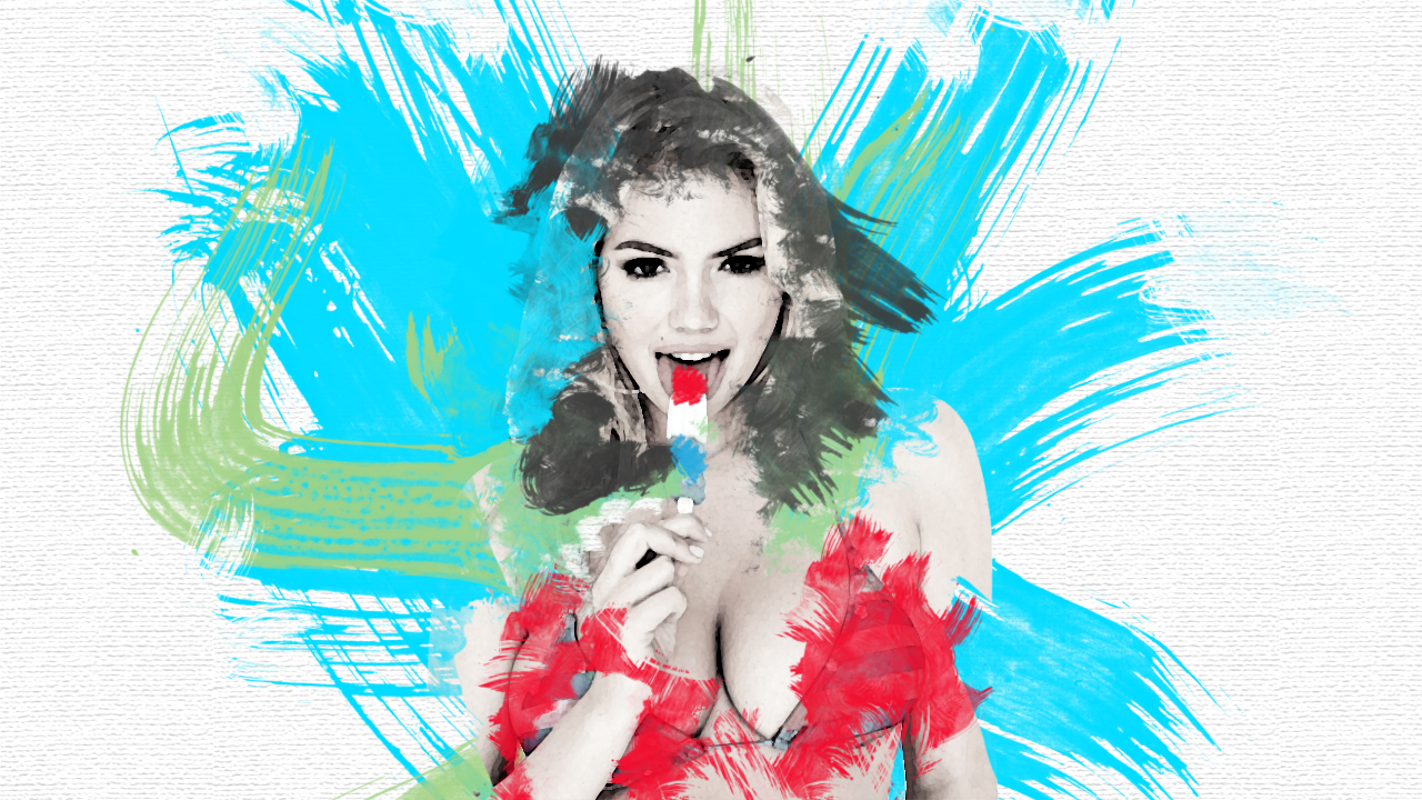 KateUpton Watercolor Effect