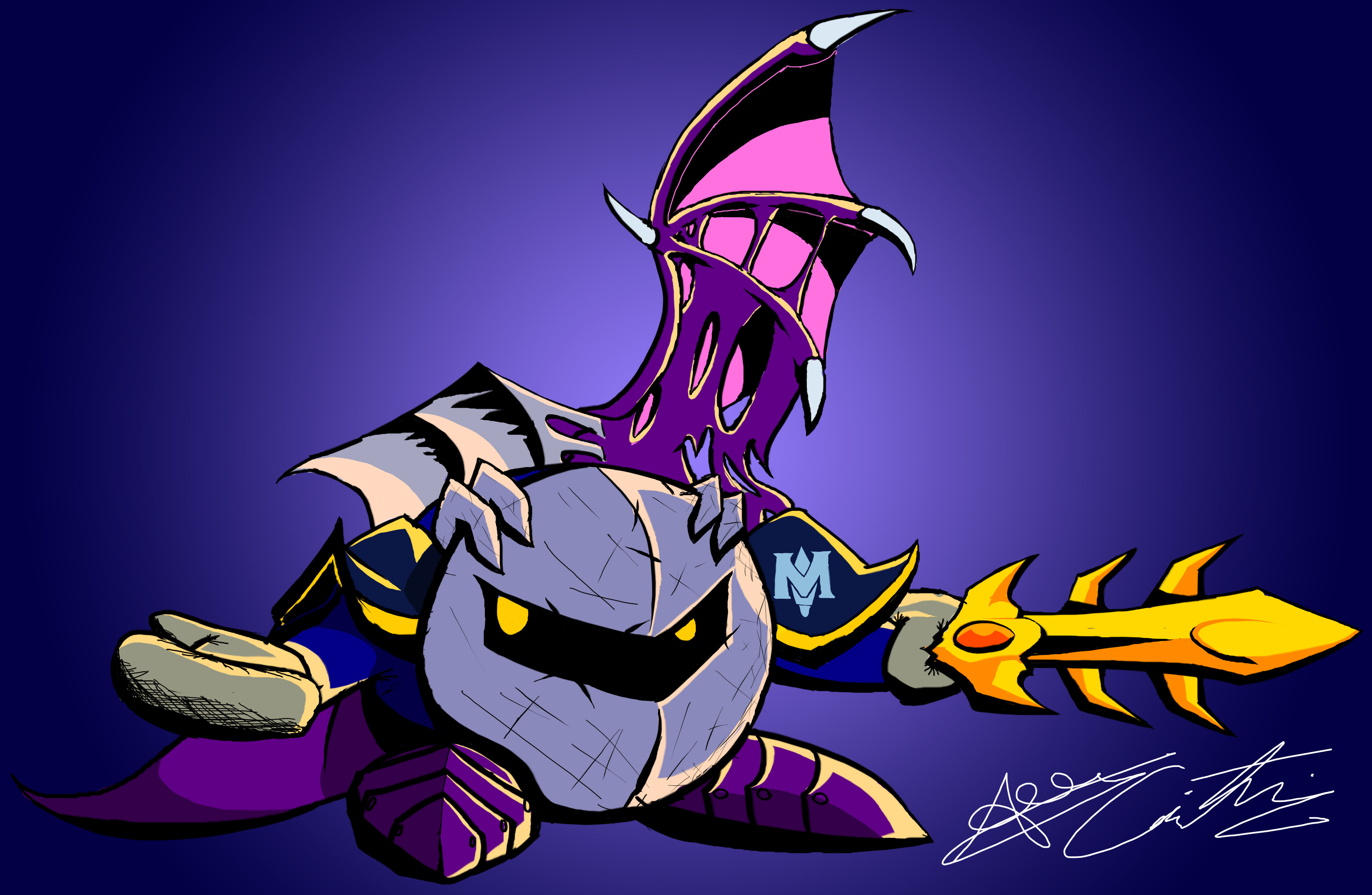 Meta Knight Graphics Quick Meta Knight Sketch by jazzdoogl on DeviantArt
