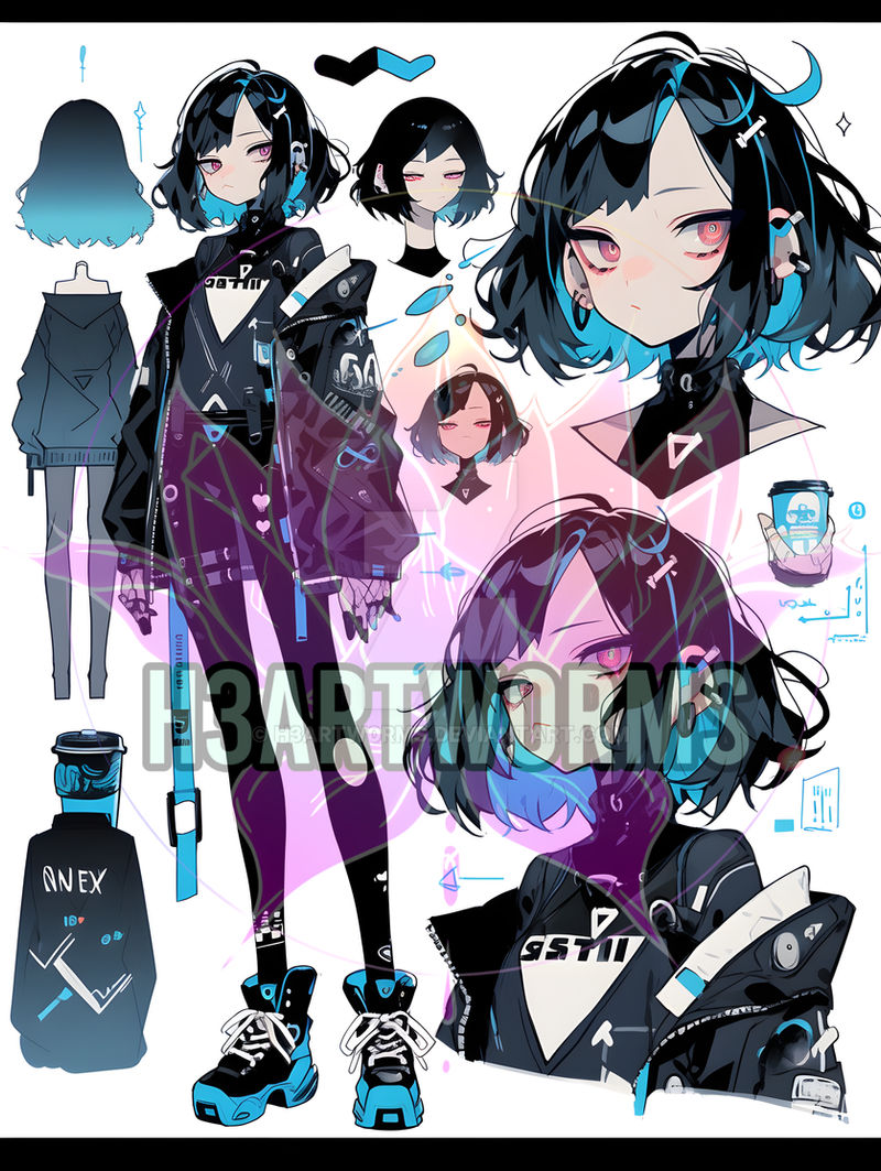 [OPEN 312] Cute Techwear Anime Girl // AI ADOPT by H3ARTW0RMS on DeviantArt