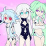 White, Green, and Black Heart
