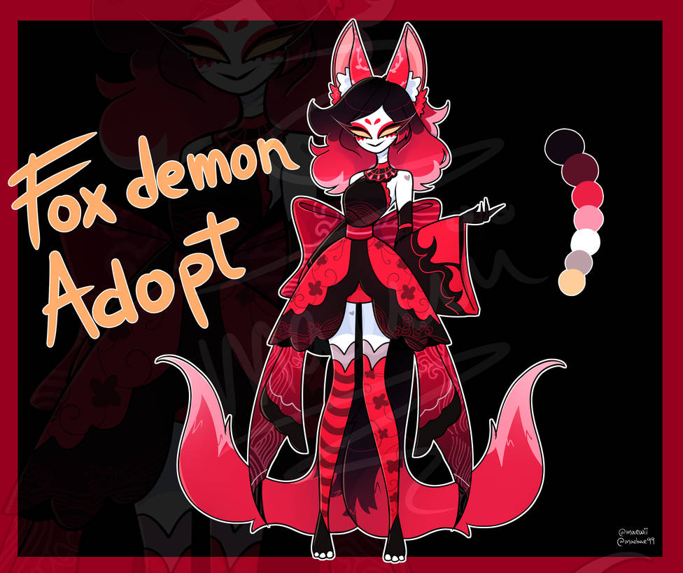 Demon Fox Roses (CLOSED) Red Fox Demon by MaeBae99 on DeviantArt