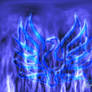 Blue Phoenix Flames