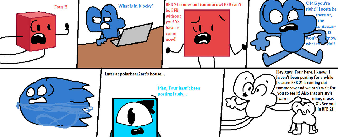 BFB 21 Tommorow!!! (Collab with X) by FourBFB4x on DeviantArt