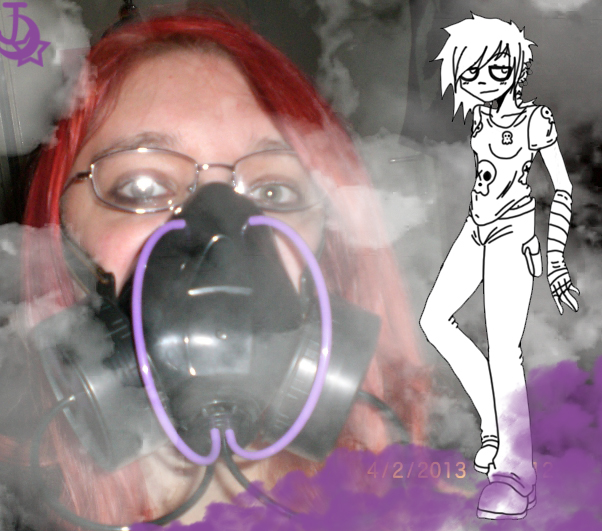 The girl with the gasmask