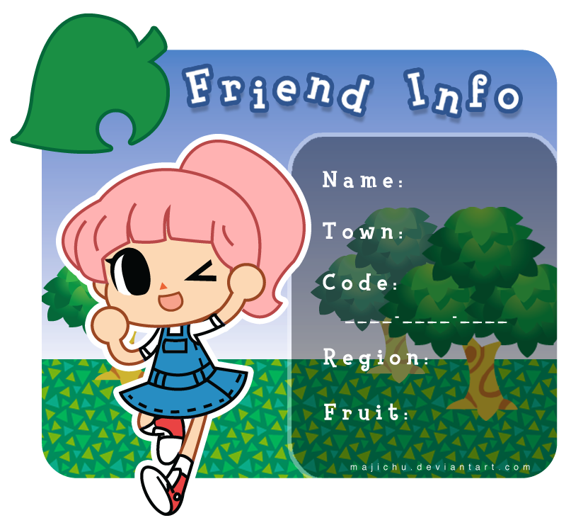 Animal Crossing Friend Info by Majichu