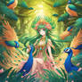 Peacock As Forest Goddess By Varshu26 Dgq7zr3-350t