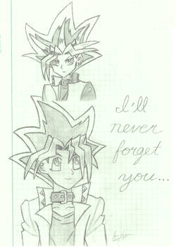 Yugi and Atem, the Pharoah