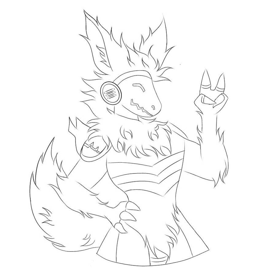 LineArt protogen 7-my drawing by Annyki0 on DeviantArt
