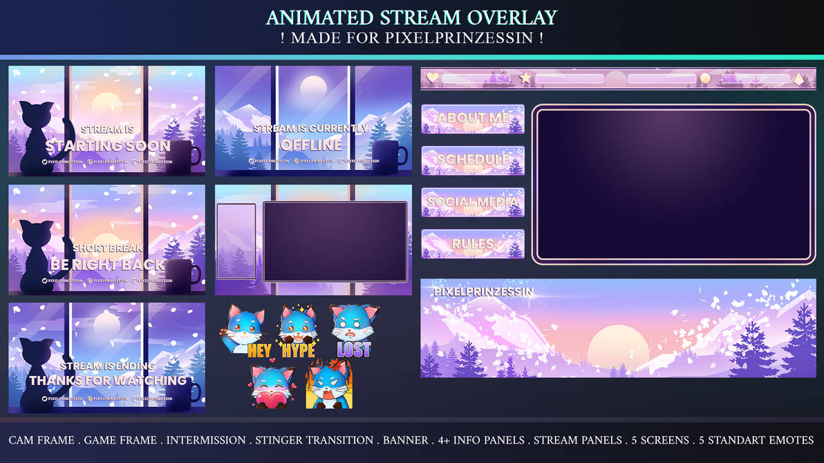 Ark Overlay Deviantart Twitch Streaming Overlay COZY DAY by InsomnisArts on DeviantArt