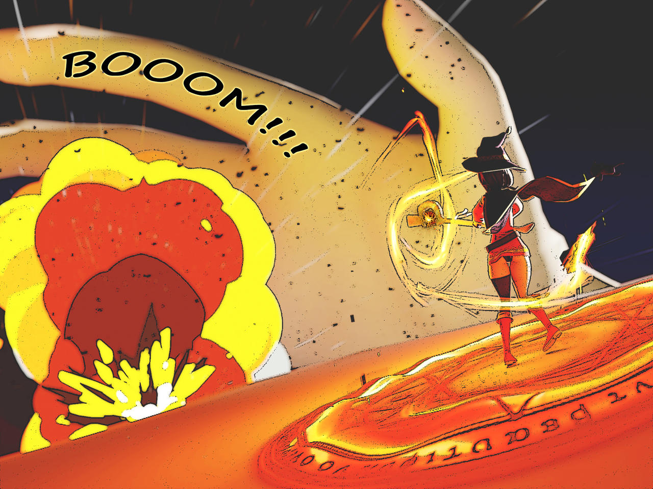 Explosion Megumin Exploding Megumin Explosion/Pleasure Spell 4/7 by MKRinky on DeviantArt