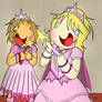 Skyler and Chloe dressed as princesses