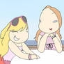 Chloe Sherion with her aunt Olivia