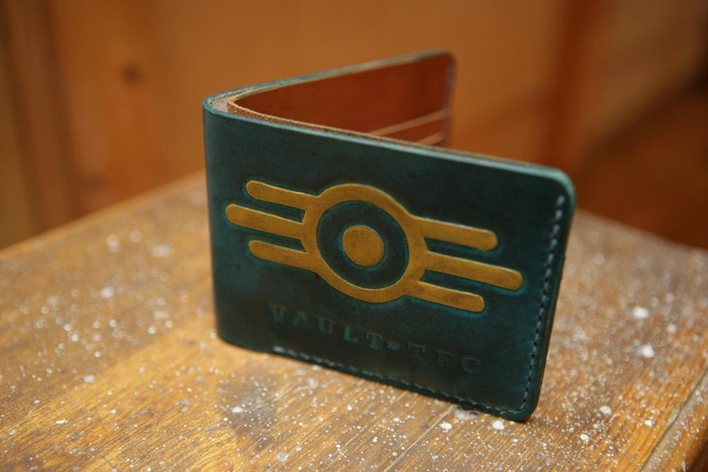 Fallout Vault-tec Leather Bifold Wallet by Arnakhat on DeviantArt