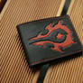 Black and red Horde leather wallet