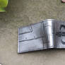 Steel plates leather Mandalorian wallet