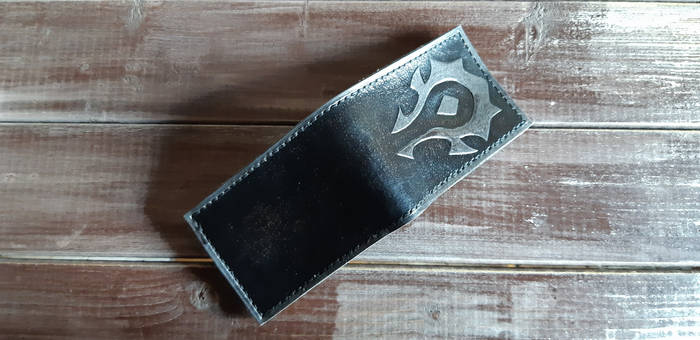 Black and silver leather Horde wallet