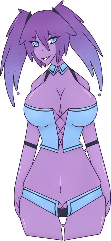 (CLOSED) Point adoptable: Purple Slime girl