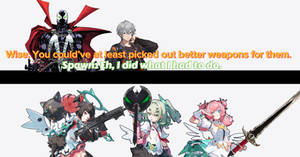 Spawn gives the angels of delusion his weapons