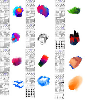 Brushes type for Paint tool SAI