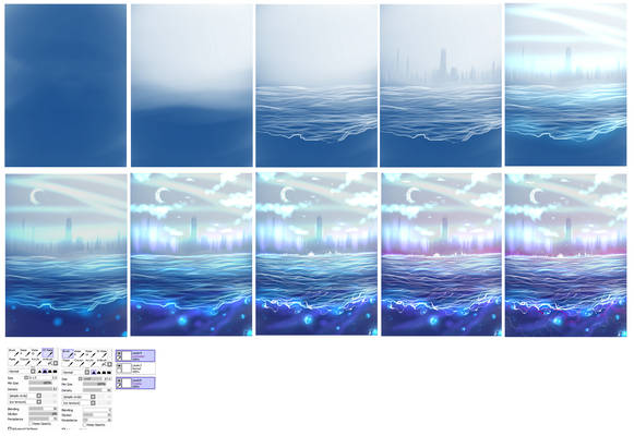 Waterscape step by step