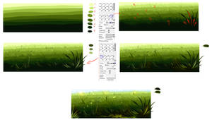 Easiest way to draw a grass