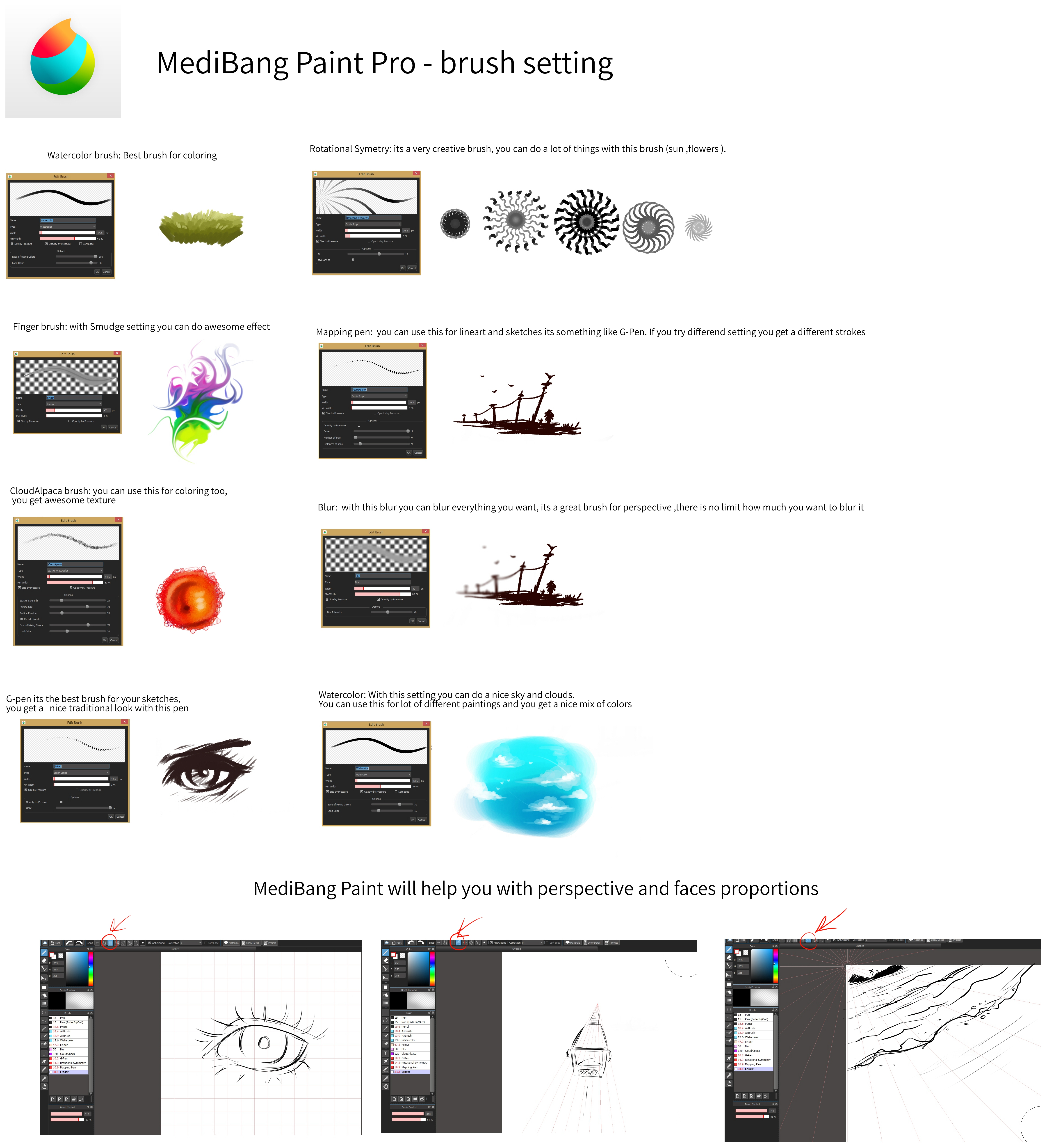 Medibang Paint(brush setting)