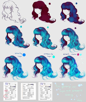 glowing blue hair - easy step by step