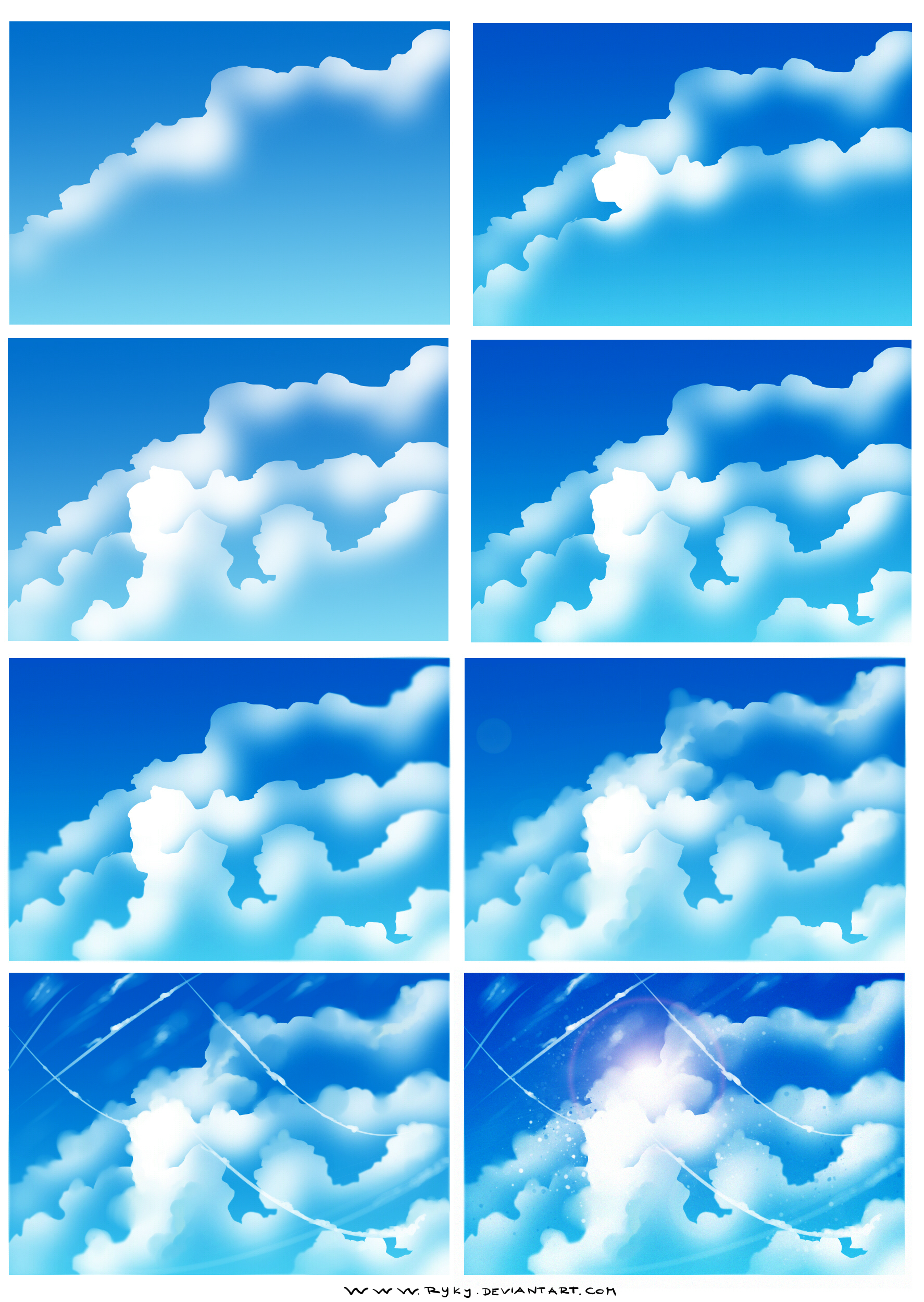 How i draw clouds