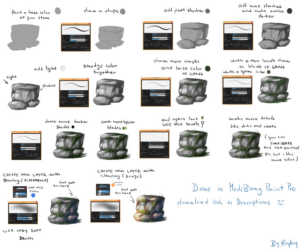 Stone Using Code Easy stone tutorial by ryky on DeviantArt