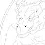 Blue Dragon Lineart