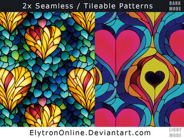 Profile Skins: Stained Glass Hearts Pack