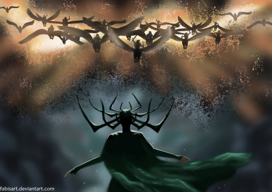 Thor Ragnarok : Hel versus Valkyries by FabisArt on DeviantArt