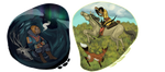 Eusthen and Shimui by Deer-in-Headlights