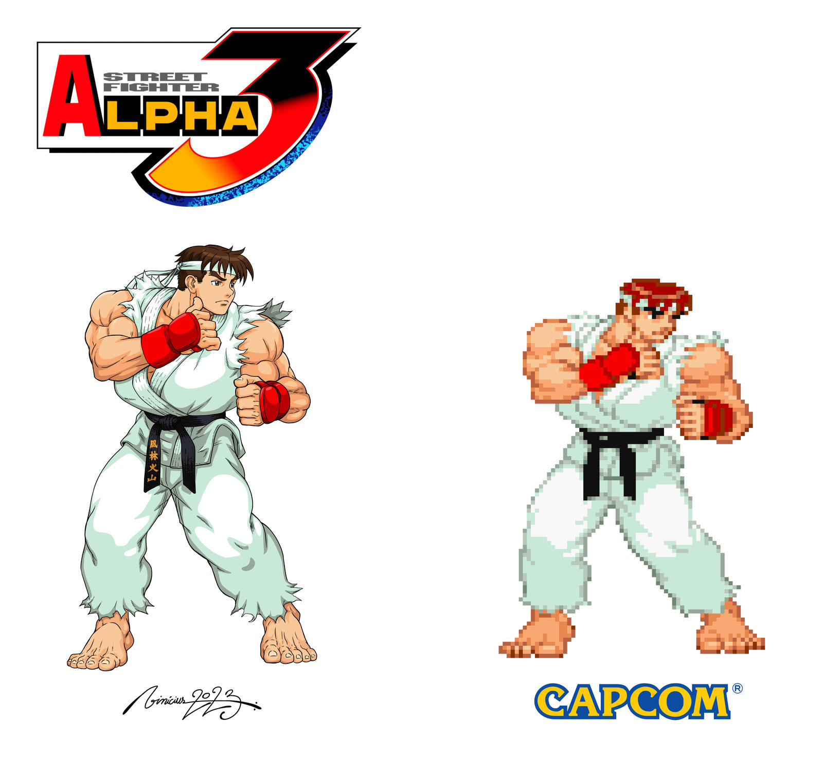 Ryu (Street Fighter Alpha Battle Sprite) by L-Dawg211 on DeviantArt