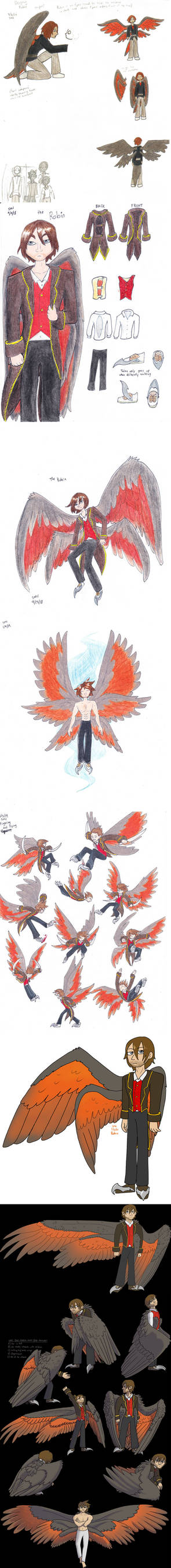 Robin design history by ShoobaQueen on DeviantArt