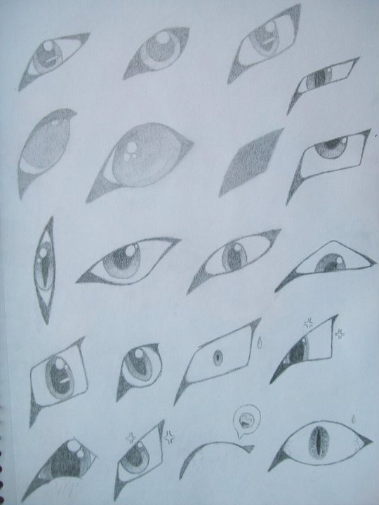 Anime Eyes Practice by saflam on DeviantArt