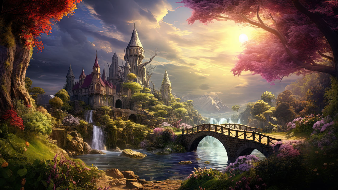 Fantasy Desktop Wallpaper 0086 by Grimwalds-AI-Fantasy on DeviantArt