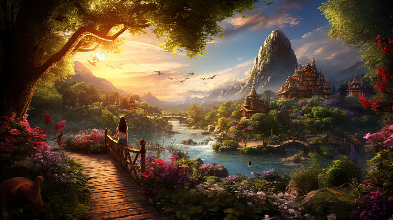 Pc Fantasy Background Fantasy Desktop Wallpaper 0165 by Grimwalds-AI-Fantasy on DeviantArt