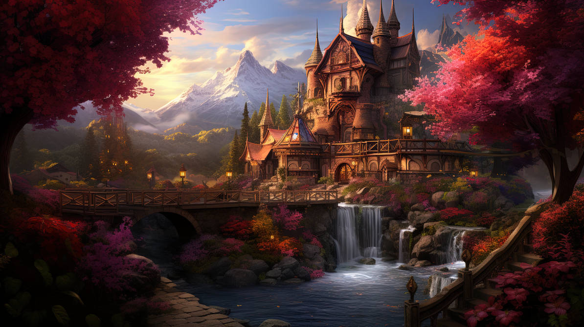 Pc Fantasy Background Fantasy Desktop Wallpaper 0301 by Grimwalds-AI-Fantasy on DeviantArt